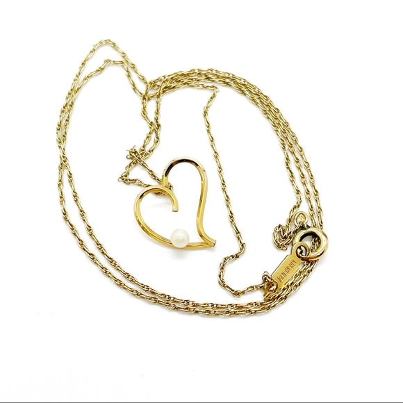 Vintage Krementz heart Necklace - Picture 4 of 4